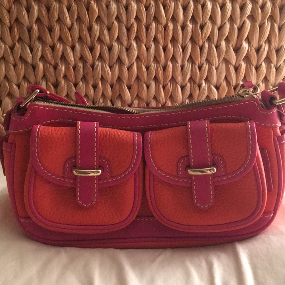 Dooney & Bourke purse: hot pink and orange